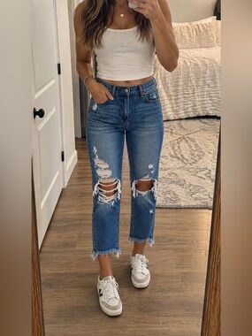 PISTOLA Ripped Crop Jeans Size 26